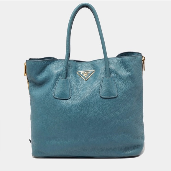 EUC Prada Vitello Daino Leather Side Zip Shopper tote - Picture 1 of 17